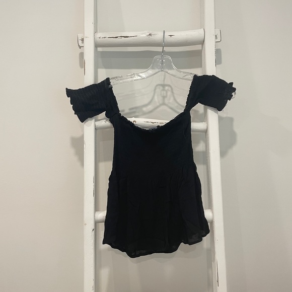 Ambiance Off the Shoulder Black Top / NWT - Picture 2 of 4